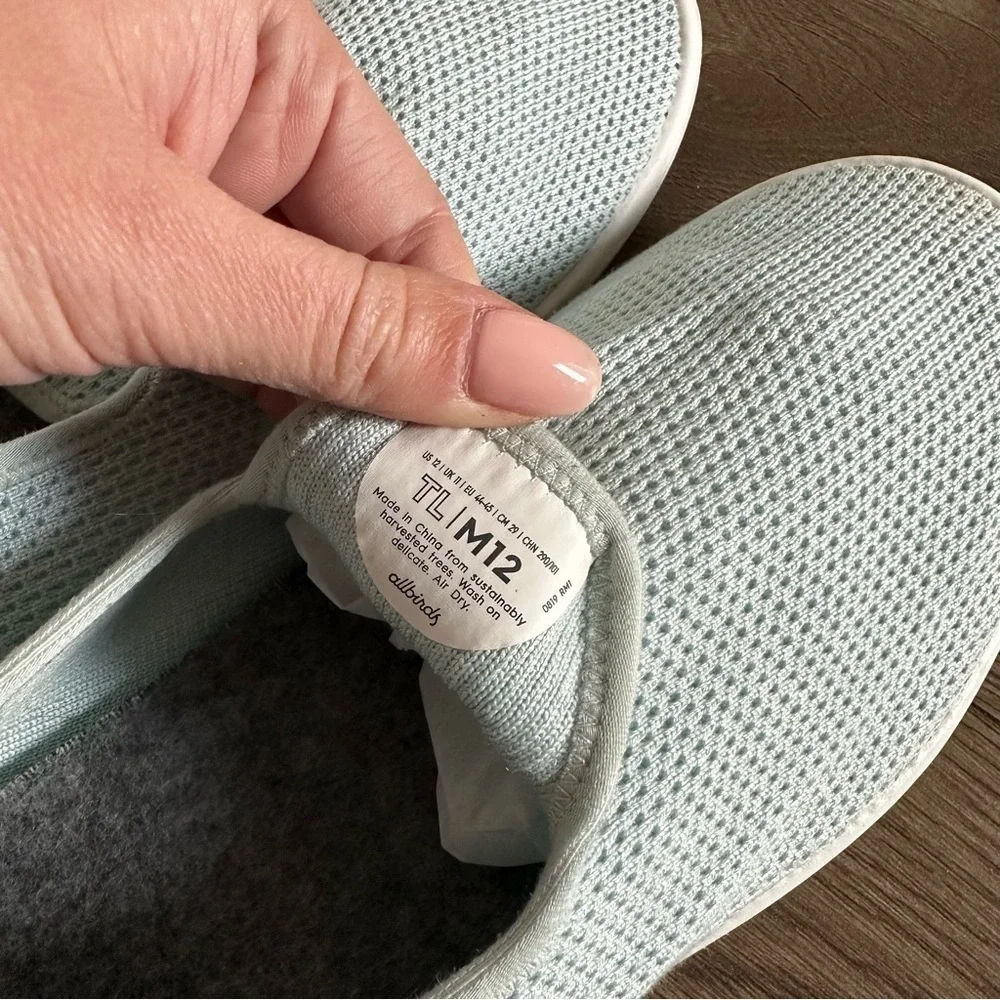 Allbirds Tree Loungers Slip On Shoes Loafers Light Blue Color Size 12 Men’s